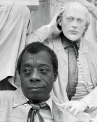 James Baldwin Portrait with Shakespeare StatueCarl Van Vechten Original, 8 x 10