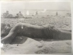 1940’s Vintage Photo Handsome Young Man Boxing Dog Beach Gay Interest Lot 12