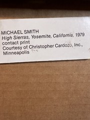 Michael A Smith Photography Signed High Sierras Yosemite 1979 8×20 Contact Print