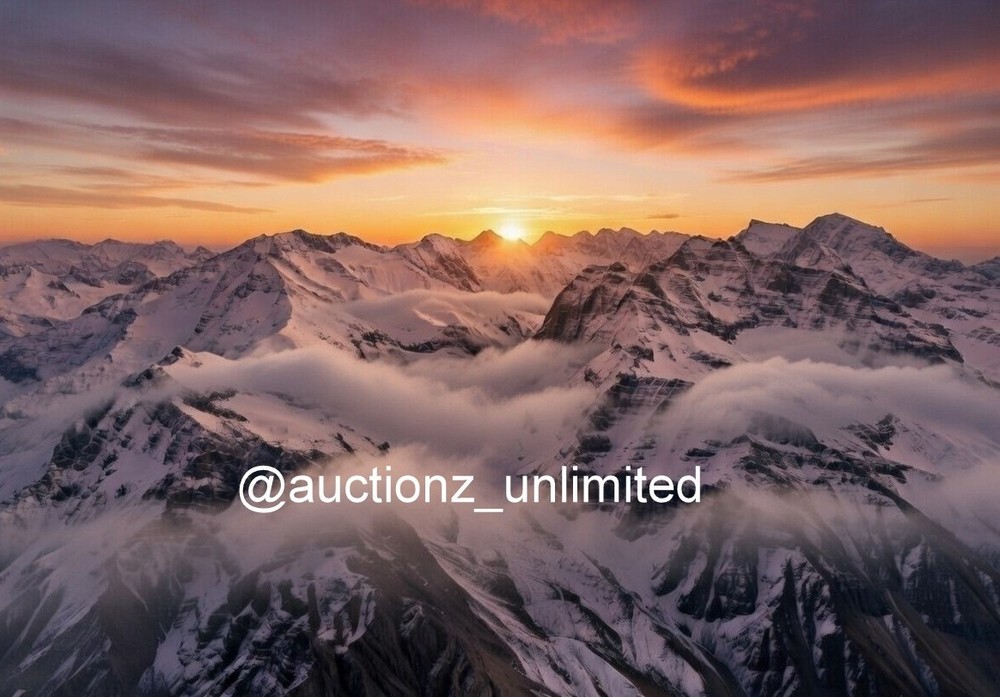 Photo Digital Wallpaper Image Picture Background Mountains Snow Aerial Sunset