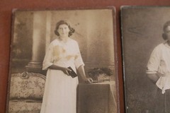 Two old CDV photos – portraits of pretty women from Bensen