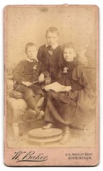 Photograph W. Baker, Birmingham, 213 Moseley Road, monogram of the photographer, zw