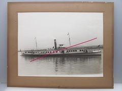 Principele Carol Paddle Steamer Historic Unique Large Photo on Cardboard 1931