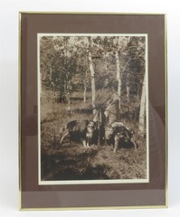 1979 Edward S. Curtis Photograph Of «Assiniboin Hunter» By Jean-Antony Du Lac