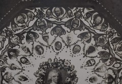 Vintage Photograph of Many Men’s Portraits Building to a Central Portrait