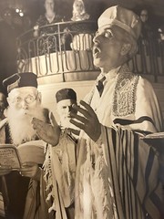 Vintage Jewish Original Photograph High Holidays Cantor Singing Yom Kippur Wow!