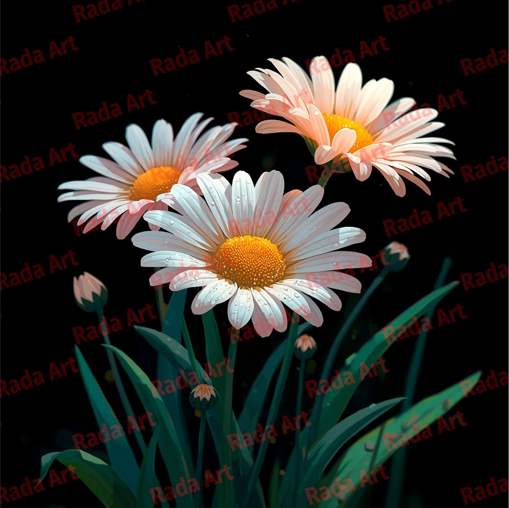 Chamomile Daisy Flower Digital Image Picture Photo Wallpaper for Frame Desktop
