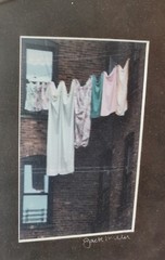 Laundry on the Line Reclaimed Wood Frame Jack Miller Original Photograph 11×12.5