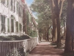 Colored Photo Street view of MAIN STREET, NANTUCKET, Signed by William W. Coffin