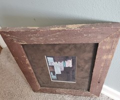 Laundry on the Line Reclaimed Wood Frame Jack Miller Original Photograph 11×12.5