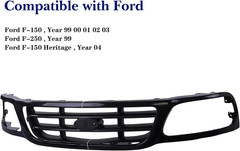 Replacement Parts Front Grille Grill Assembly with Cross Bar Insert Compatible w