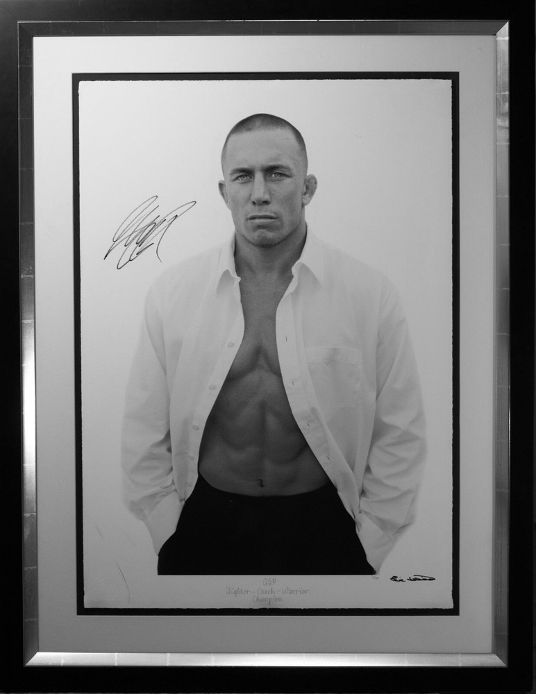 Rare George St Pierre Autograph Limited Fine Art Photograph by Eric Williams 1/3