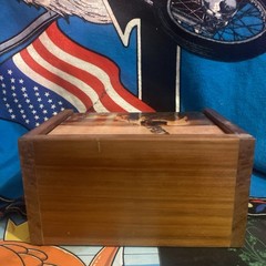VTG Edward Curtis Native American Handmade Oasis Of The Badlands Wooden Box