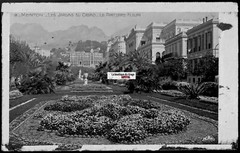 Plate Glass Photo, Negative Black & White 3 1/2×5 1/2in, Menton, Gardens Casino