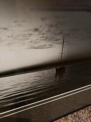 Edward Holland Signed And Numbered B&W Photography Sunset Sailboat 23″ W x9¼» H