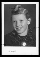 Karlsruhe – blonde girl with pigtails in portrait – photo 9x13cm