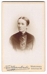 Photograph Karl Oppenländer, Waiblingen, Gartenstrasse 598, bourgeois lady mi