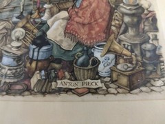 Anton Pieck 1966 DAC NY print #44976 old women young boy market for sale