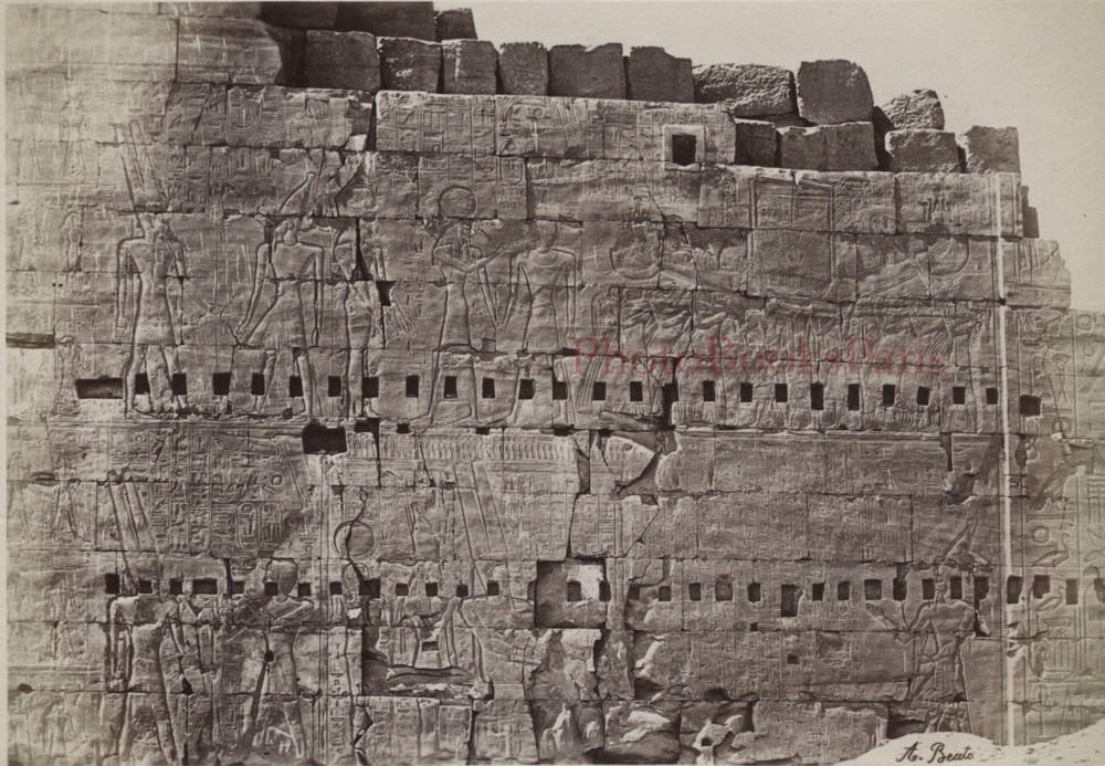 Egypt Karnak Photo Albumin IN Small Format 9x13cm Ca