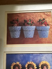 Anne Geddes Mediterranean Pots Trio 1996 Baby Photography Vintage Art 21×11
