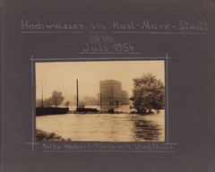 Photo Album 63 Photographs, View Karl Marx City / Chemnitz, Flood 1954,