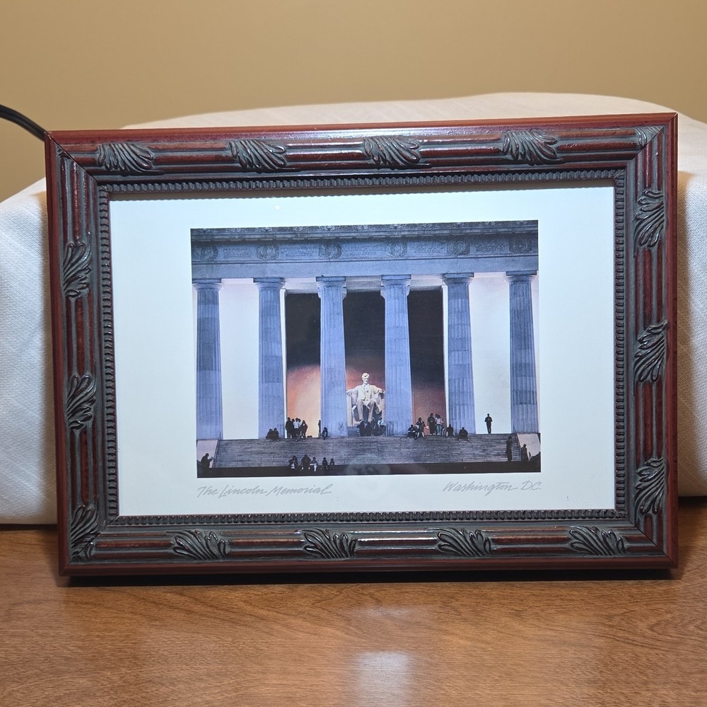 Matted & Framed Color Landscape Photograph The Lincoln Memorial, Washington DC