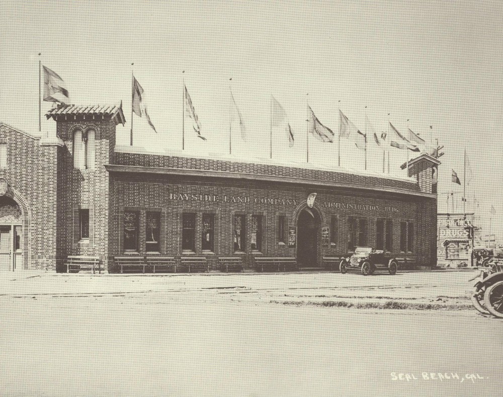SEAL BEACH Bayside Land RED CAR DEPOT Old Car Photo Print 1614 11″ x 14″
