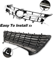 Front Upper & Lower Bumper Grille Assembly Fit for 2015 2016 2017 Toyota Camry L