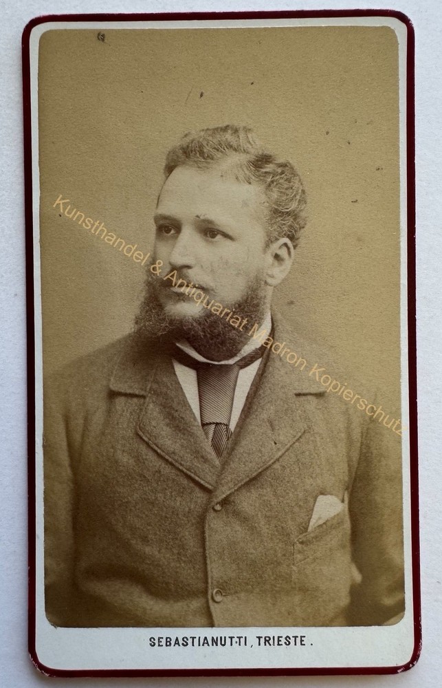 orig. CDV photo photograph man gentleman picture old fashion around 1877 Trieste Sebastianutti