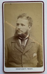 orig. CDV photo photograph man gentleman picture old fashion around 1877 Trieste Sebastianutti