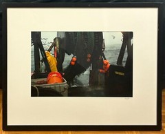 Original SAM MURFITT ‘ Maine Lobsterman Fisherman Pulling Nets’ BOAT Photograph