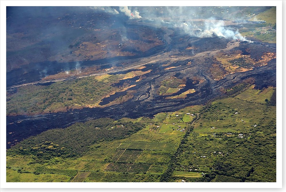 2018 Kilauea Volcano Eastern End Fissure Complex 8×12 Aerial Silver Halide Photo