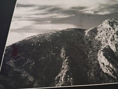 20″x16″ Silver Gelatin Black And White Mountain Peak Landscape Vintage