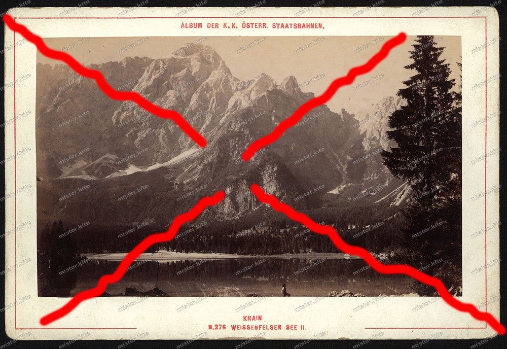Cabinet-Photo-Weissenfelder-See-Laghi di Fusine-Alois Beer-Klagenfurth-1885-3