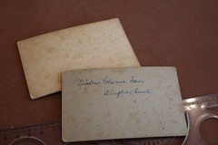 Two old CDV photos – portraits of pretty women from Bensen