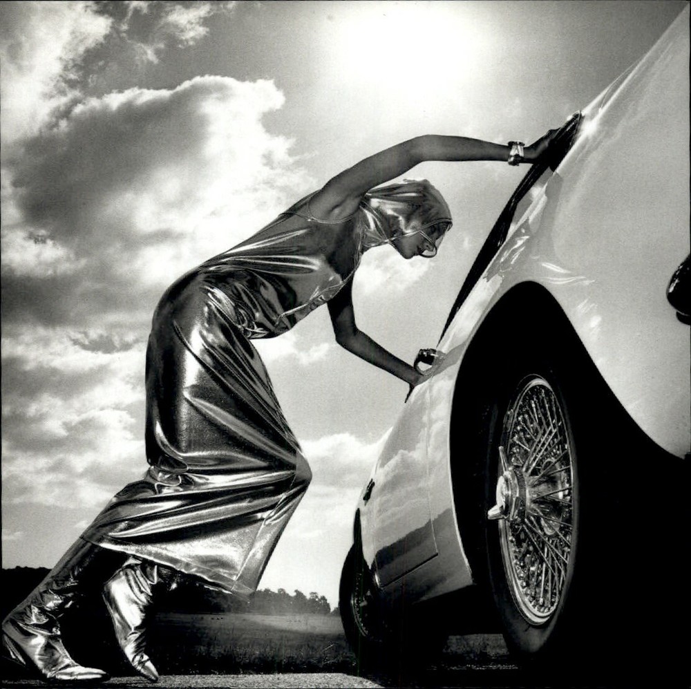1993 Helmut Newton Female High Fashion Vogue Sports Car Art Photo Gravure