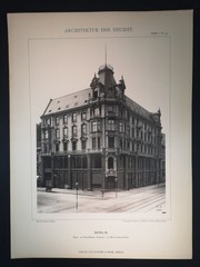 Large Phototype 1889. Berlin. Charlottenstr. 59, corner Mohrenstr. residential and ges