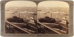 US USA New York Castle And Statue Of The «Liberté» 1902 Photo Stereo
