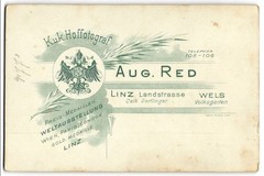 Photograph Aug Red, Linz, Landstr., CGL. Austrian coat of arms eagle along with an