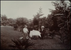 Lovely Garden Photo of Couple With Dog
