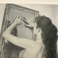 Vintage 20th Century Mirror Female Art Nude Photography Print BN