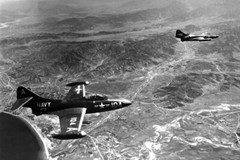 New Korean War Photo: F9F-2B Aircraft from USS BOXER over Wonsan – 6 Sizes!