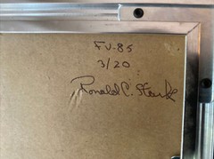 1985 art photographer RONALD C. STARK modern art b/w PHOTO mcm S/N