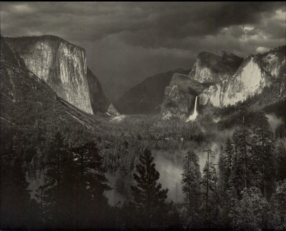 1949 Ansel Adams Yosemite Valley Thunderstorm Original Art Photo Gravure