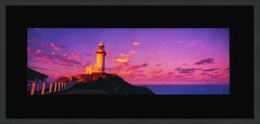 Peter Lik «Bryon Lighthouse» | Hand Signed Ilfochrome Photograph | 24×51″ Framed