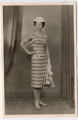 Photo Lady in Fine Fashion Merseburg 1950s 1960s Mannequin Model Vintage