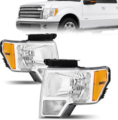 Headlight Assembly for 2009-2013 Ford F150 Driver & Passenger Side, Factory Styl