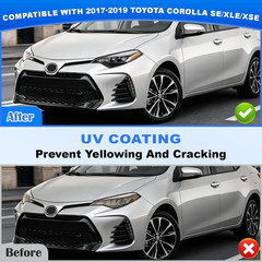 Headlight Assembly Replacement for 2017 2018 2019 Toyota Corolla SE XLE XSE Seda