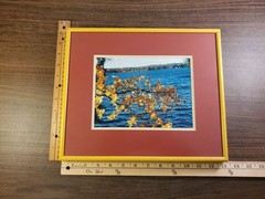 Art Photography Photo Autumn Picture Lake Matted Orange Framed Leaves 11×13
