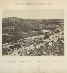 Solomon’s Pools Bethlehem Israel Palestine antique art photo by Brogi